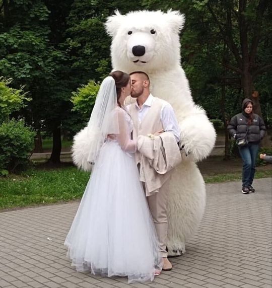 білий ведмедик на весілля Житомир