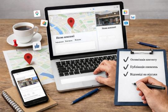 ведення та просування точки в google maps