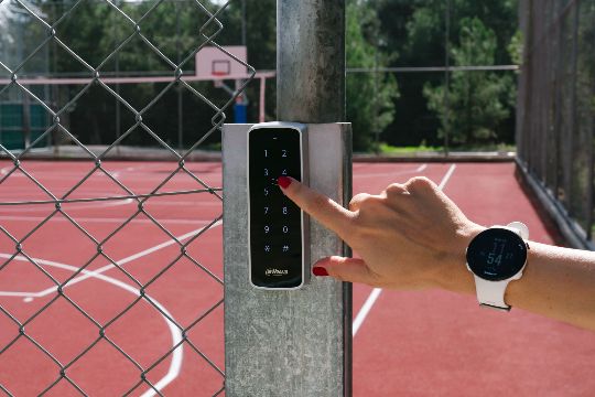 Platres Arena tennis court entrance