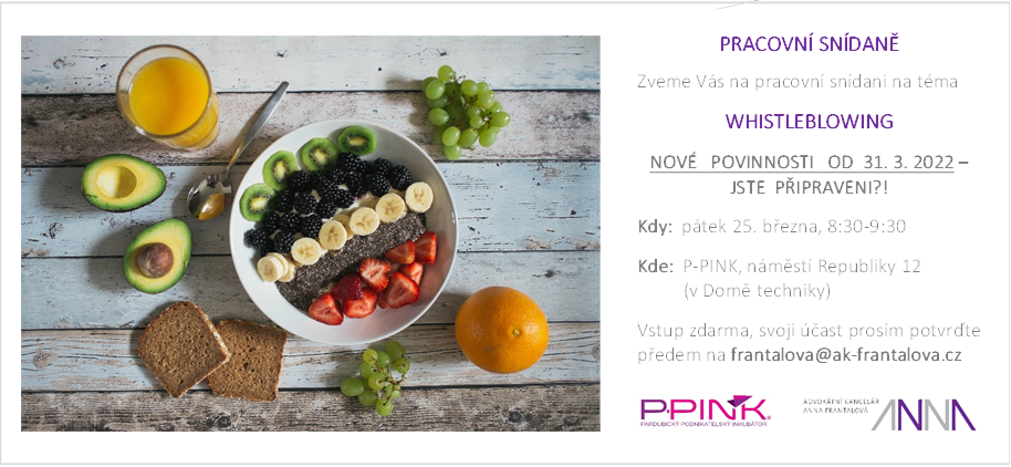 Pracovní snídaně – WHISTLEBLOWING