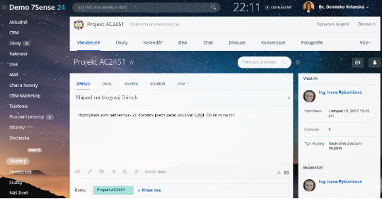 Projektová skupina v Bitrix24 - <Projektová skupina v Bitrix24>