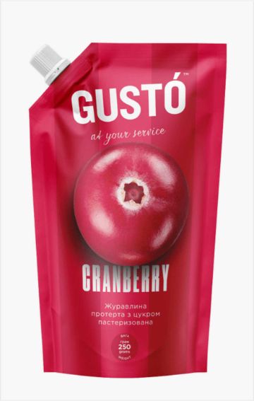 Перетерта Журавлина Густо 0,230 г дой-пак