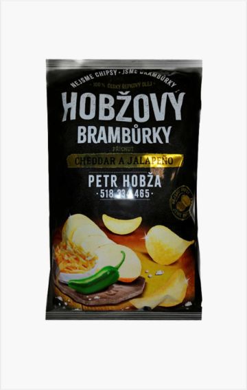 Чипси картопляні Hobžovy зі смаком сиру чеддер та Халапеньо 150 г