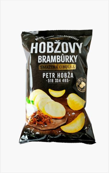 Чипси картопляні Hobžovy зі смаком смаженої цибулі 150 г