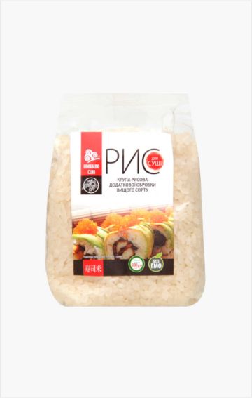 Рис Hokkaido Club 300 г м/уп для суші