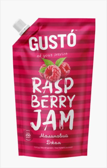 Джем Густо Малина 0,250г дой-пак
