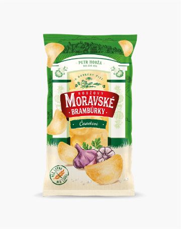 Чипси картопляні Moravské зі смаком часнику 150 г